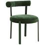 1_TOV Margaret 21 3/4" Wide Forest Green Textured Velvet Dining Chair