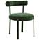 TOV Margaret 21 3/4" Wide Forest Green Textured Velvet Dining Chair