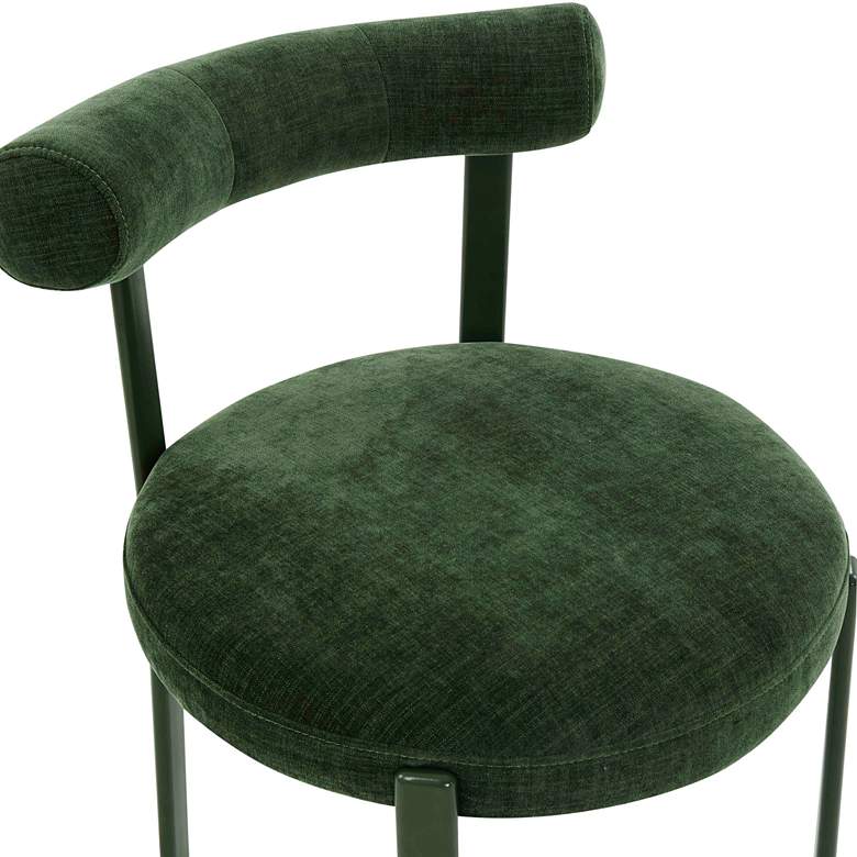Image 2 TOV Margaret 21 3/4" Wide Forest Green Textured Velvet Dining Chair more views