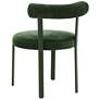 4_TOV Margaret 21 3/4" Wide Forest Green Textured Velvet Dining Chair more views