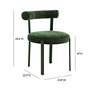 5_TOV Margaret 21 3/4" Wide Forest Green Textured Velvet Dining Chair more views