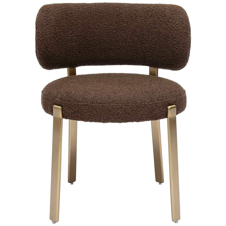 Image 4 TOV Margaret 22 3/4" Wide Modern Chocolate Brown Fabric Dining Chair more views