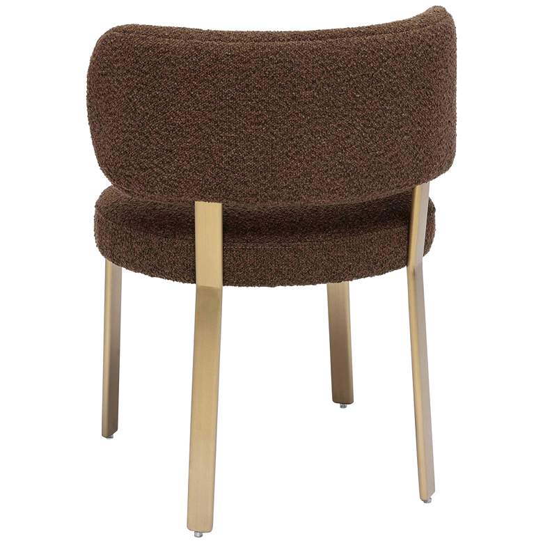 Image 6 TOV Margaret 22 3/4" Wide Modern Chocolate Brown Fabric Dining Chair more views
