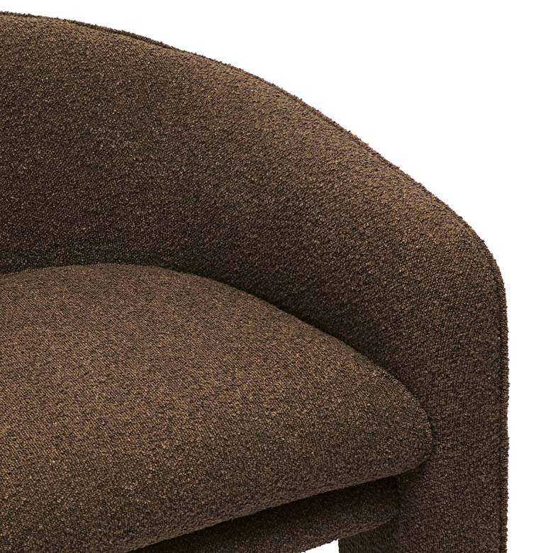 Image 4 TOV Marla 30" Wide Chocolate Brown Velvet Boucle Modern Accent Chair more views