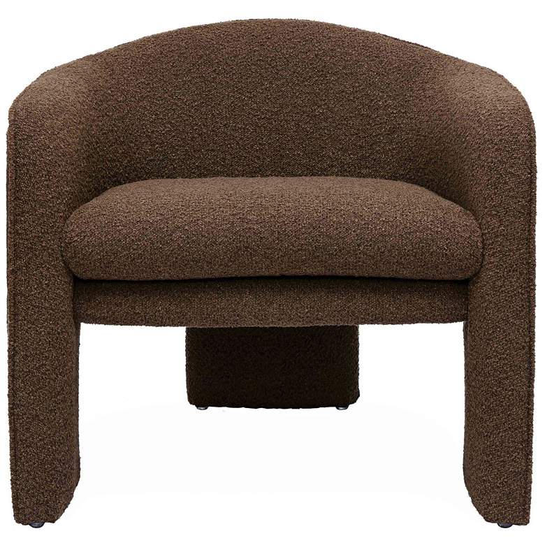 Image 5 TOV Marla 30" Wide Chocolate Brown Velvet Boucle Modern Accent Chair more views