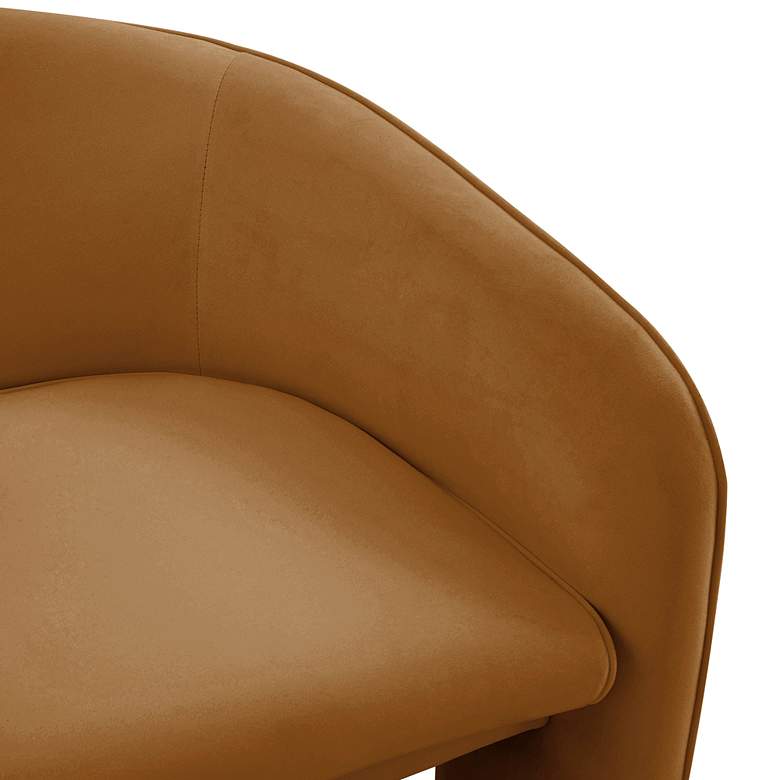 Image 4 TOV Marla 30" Wide Cognac Brown Velvet Accent Chair more views
