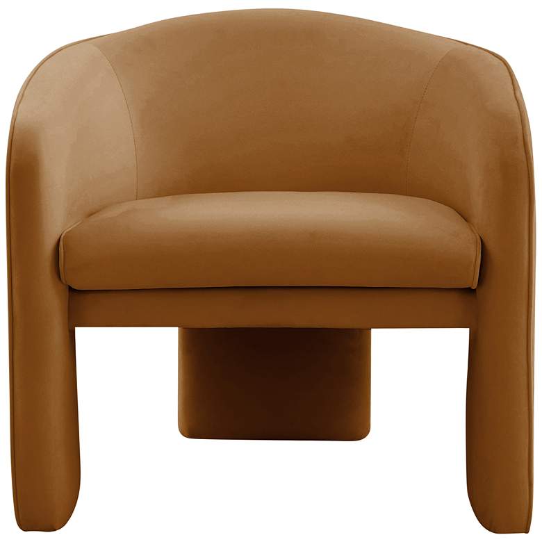 Image 5 TOV Marla 30" Wide Cognac Brown Velvet Accent Chair more views