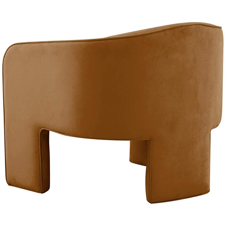 Image 6 TOV Marla 30" Wide Cognac Brown Velvet Accent Chair more views