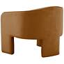 6_TOV Marla 30" Wide Cognac Brown Velvet Accent Chair more views