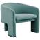 TOV Marla Sea Blue Velvet Handcrafted Modern Accent Chair