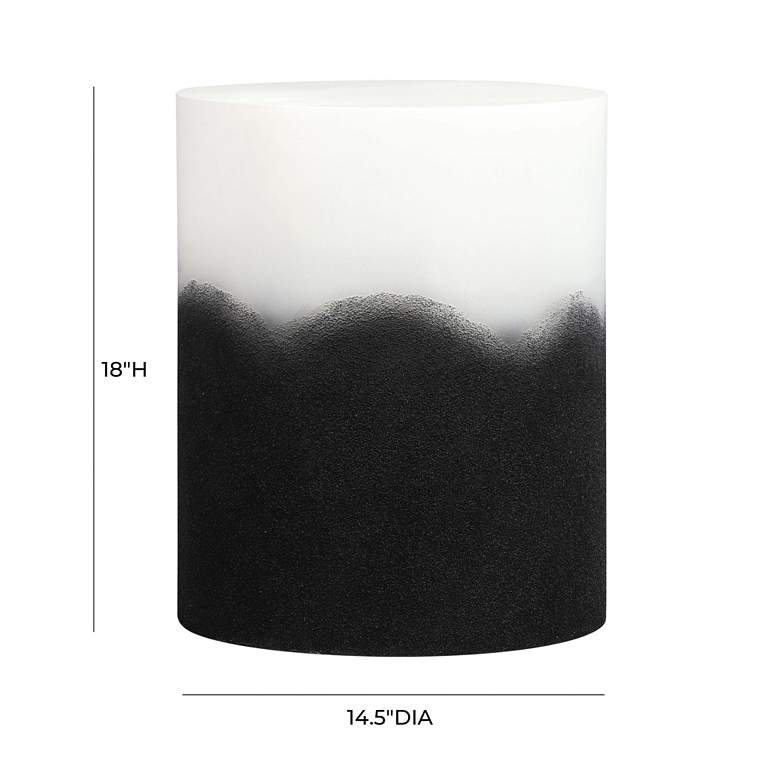 Image 7 TOV Matra 14 1/2" Wide Black and White Modern Side Table more views