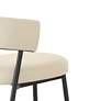2_TOV Maxine 22" Wide Modern Deco Cream Vegan Leather Dining Chair more views
