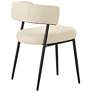 4_TOV Maxine 22" Wide Modern Deco Cream Vegan Leather Dining Chair more views