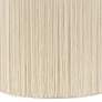 5_TOV Melody 14 1/4" Wide Modern Round Cream Tasseled Ottoman more views