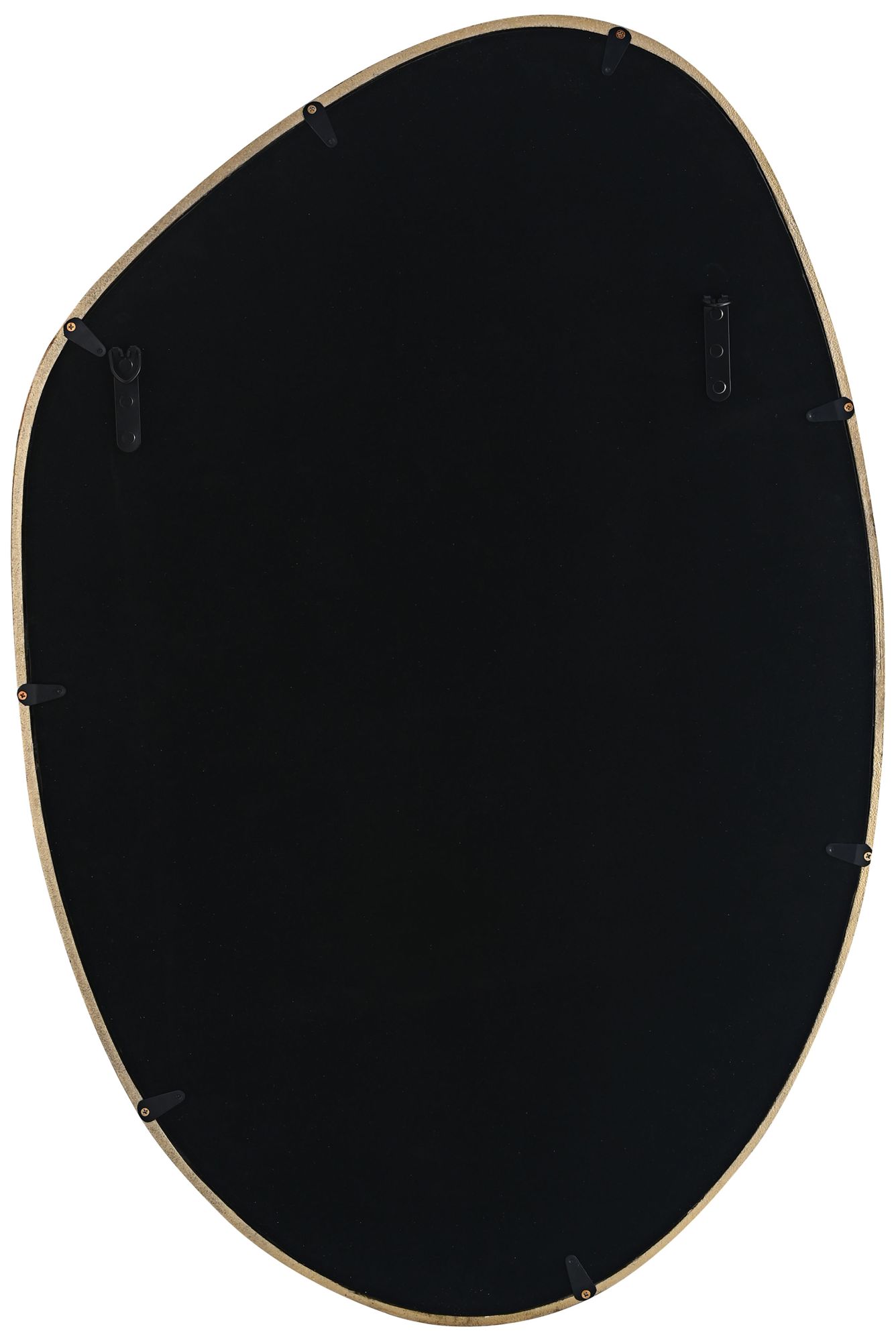 Image 5 TOV Mika Gold 23 1/4" x 35 1/2" Modern Oval Wall Mirror more views
