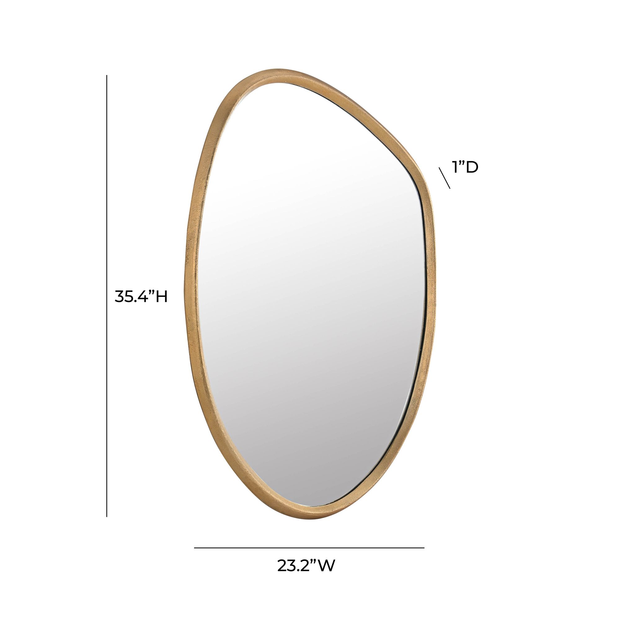 Image 6 TOV Mika Gold 23 1/4" x 35 1/2" Modern Oval Wall Mirror more views