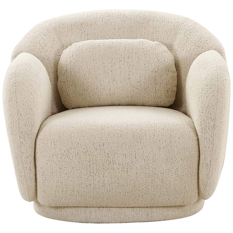 Image 4 TOV Misty 35" Wide Cream Boucle Fabric Modern Accent Chair more views