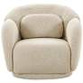 4_TOV Misty 35" Wide Cream Boucle Fabric Modern Accent Chair more views