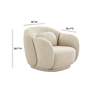 6_TOV Misty 35" Wide Cream Boucle Fabric Modern Accent Chair more views