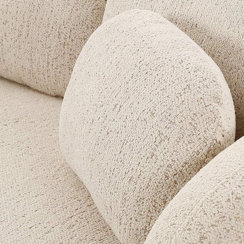 Image 3 TOV Misty 90" Wide Cream Boucle Fabric Modern Sofa more views