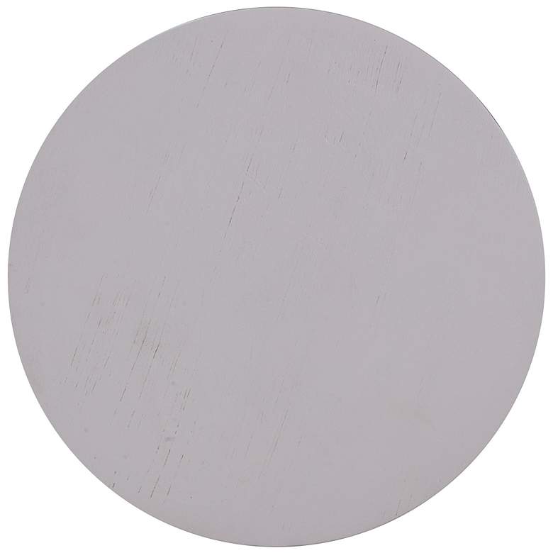 Image 5 TOV Morse 14" Wide White Wood Round Modern Accent Table more views
