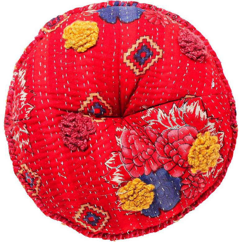 Image 2 TOV Mushroom 9" x 15" Multi-Color Red Decorative Pillow more views