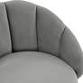 4_TOV Myla 23" Wide Modern Light Gray Velvet Swivel Bar Stool more views