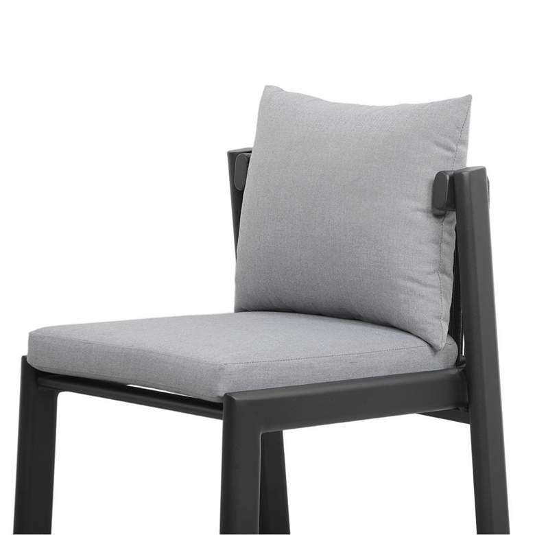 Image 2 TOV Nancy 21 1/4" Wide Modern Gray Fabric Outdoor Dining Chair more views