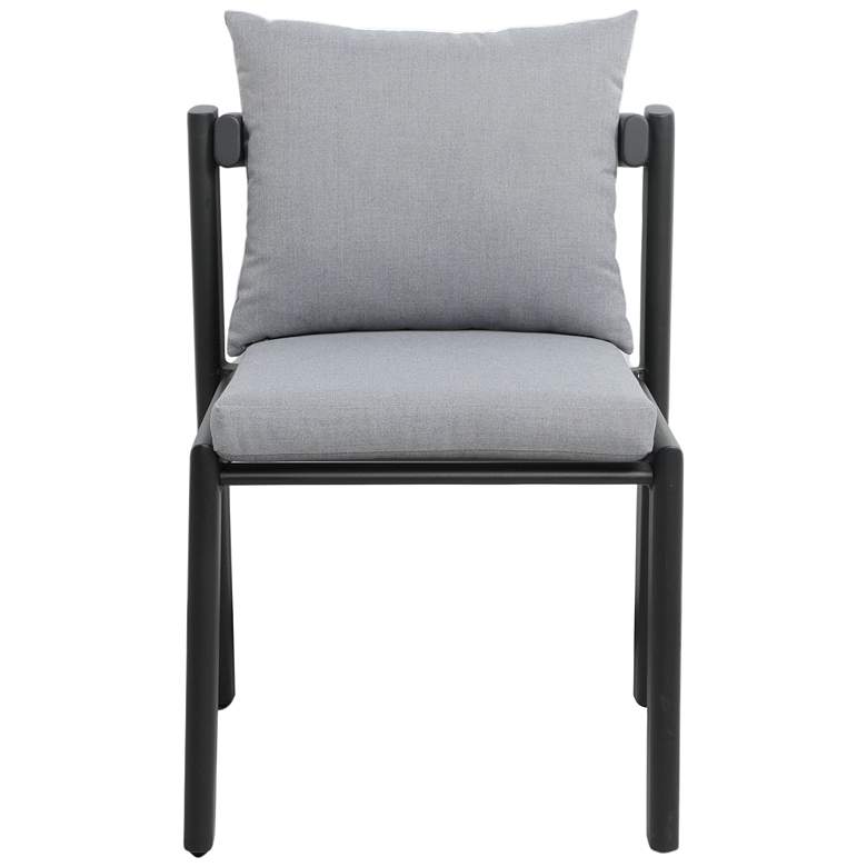 Image 3 TOV Nancy 21 1/4" Wide Modern Gray Fabric Outdoor Dining Chair more views