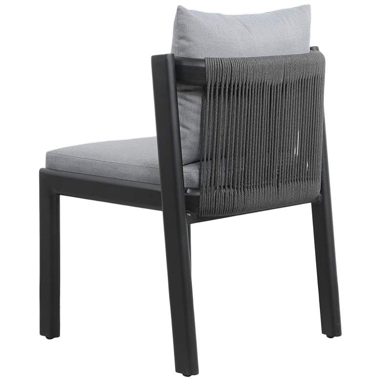 Image 4 TOV Nancy 21 1/4" Wide Modern Gray Fabric Outdoor Dining Chair more views
