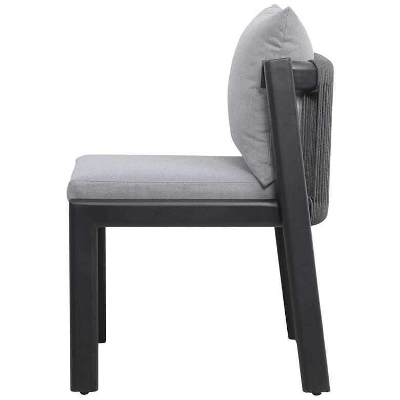 Image 5 TOV Nancy 21 1/4" Wide Modern Gray Fabric Outdoor Dining Chair more views