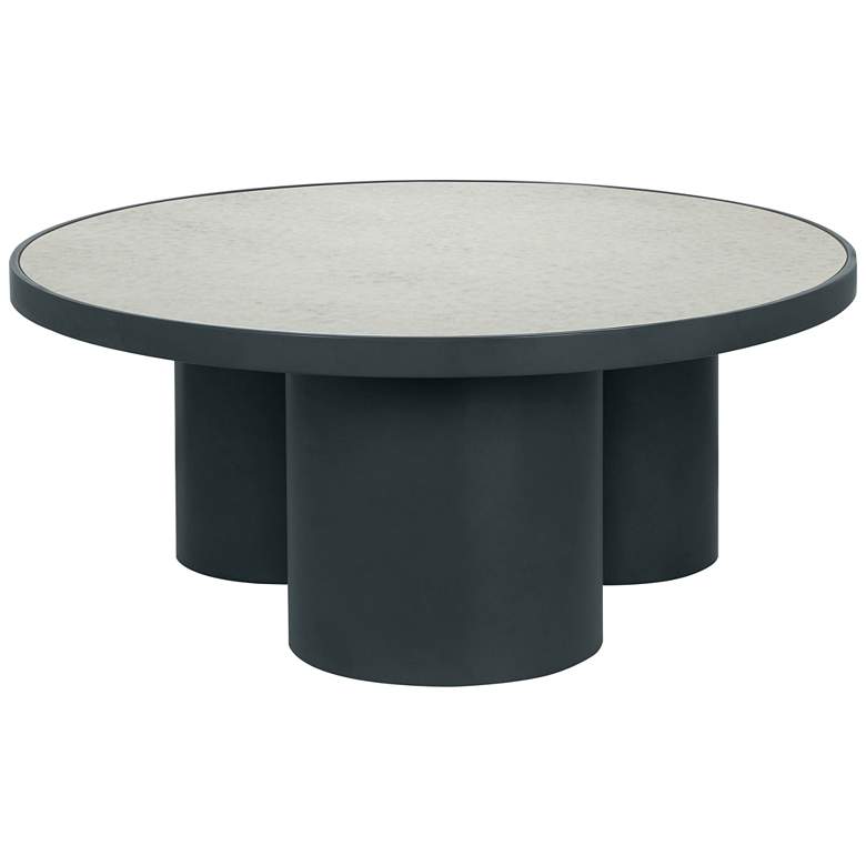 Image 2 TOV Nautilus 35 3/4" Wide Silver Mirrored Top Modern Coffee Table