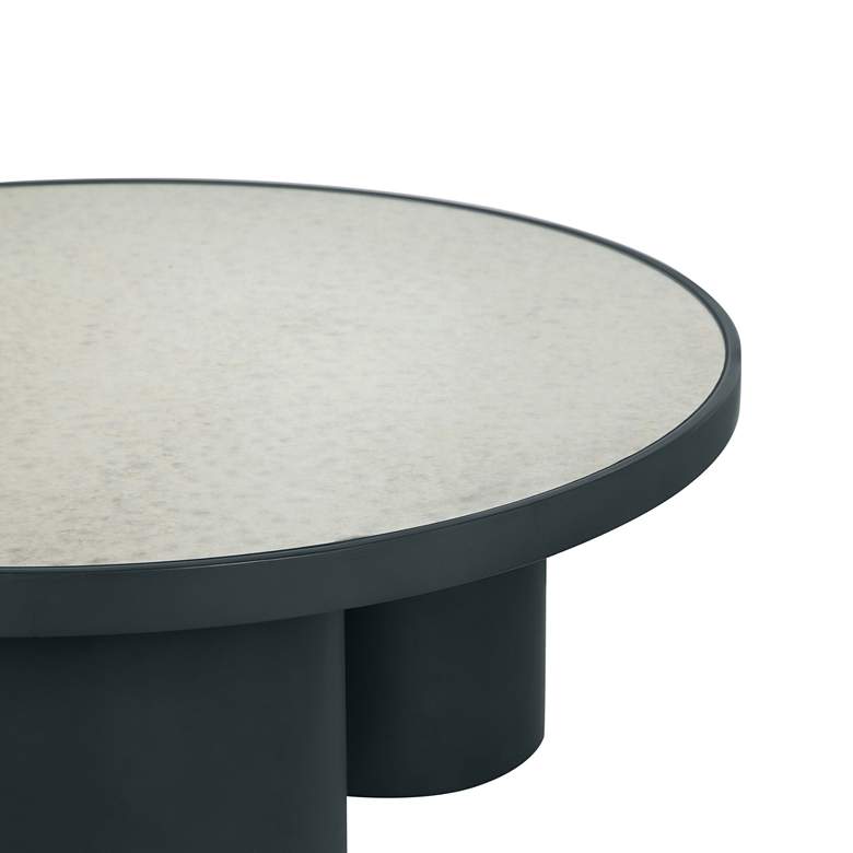 Image 3 TOV Nautilus 35 3/4" Wide Silver Mirrored Top Modern Coffee Table more views