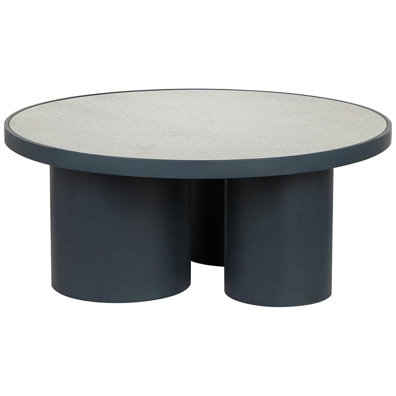 Image 4 TOV Nautilus 35 3/4" Wide Silver Mirrored Top Modern Coffee Table more views
