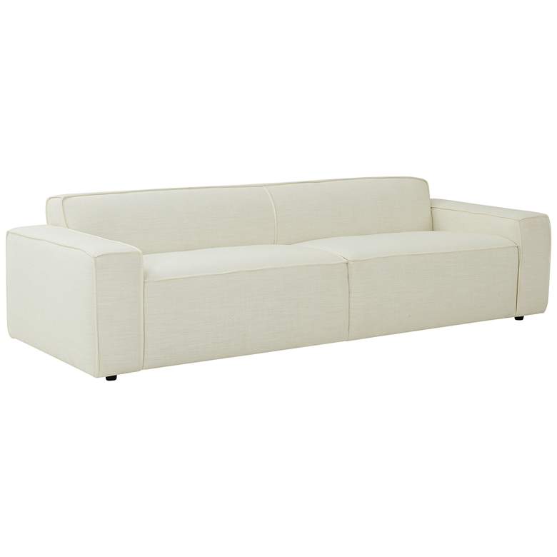 Image 2 TOV Olafur 96 1/2" Wide White Cream Linen Modern 2-Seater Sofa
