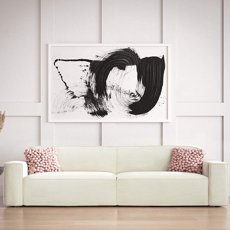 Image 1 TOV Olafur 96 1/2" Wide White Cream Linen Modern 2-Seater Sofa