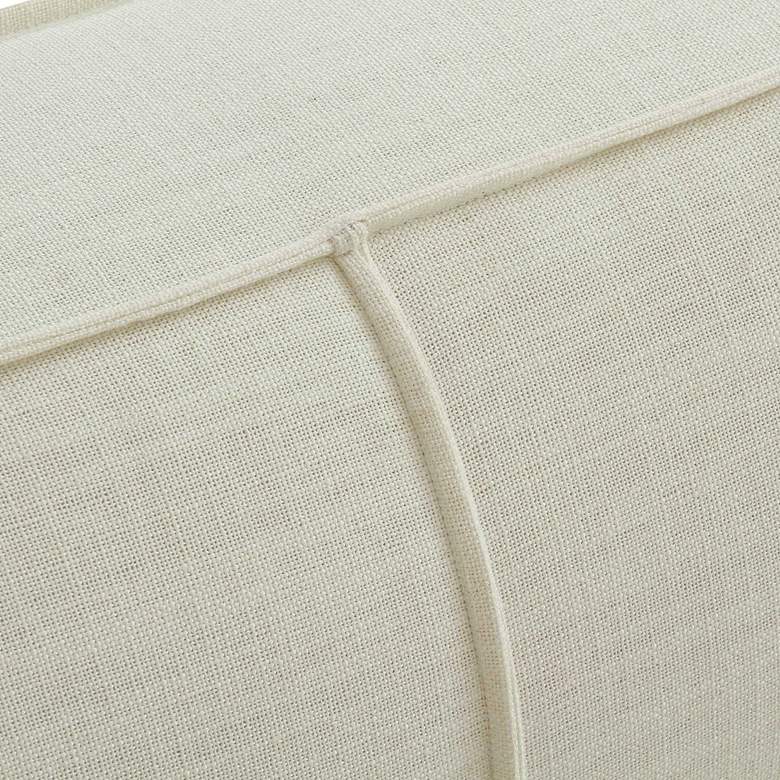 Image 3 TOV Olafur 96 1/2" Wide White Cream Linen Modern 2-Seater Sofa more views