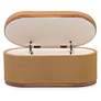 4_TOV Olivier 41" Wide Lush Peach Fabric Oval Modern Storage Ottoman more views