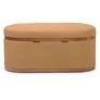 5_TOV Olivier 41" Wide Lush Peach Fabric Oval Modern Storage Ottoman more views