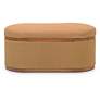 7_TOV Olivier 41" Wide Lush Peach Fabric Oval Modern Storage Ottoman more views