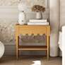 2_TOV Oodle 24" Wide Natural Ash Wood 1-Drawer Modern Nightstand