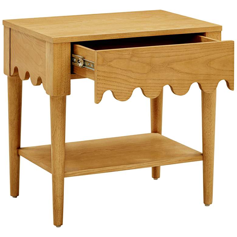 Image 7 TOV Oodle 24" Wide Natural Ash Wood 1-Drawer Modern Nightstand more views