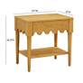 TOV Oodle 24" Wide Natural Ash Wood 1-Drawer Modern Nightstand in scene