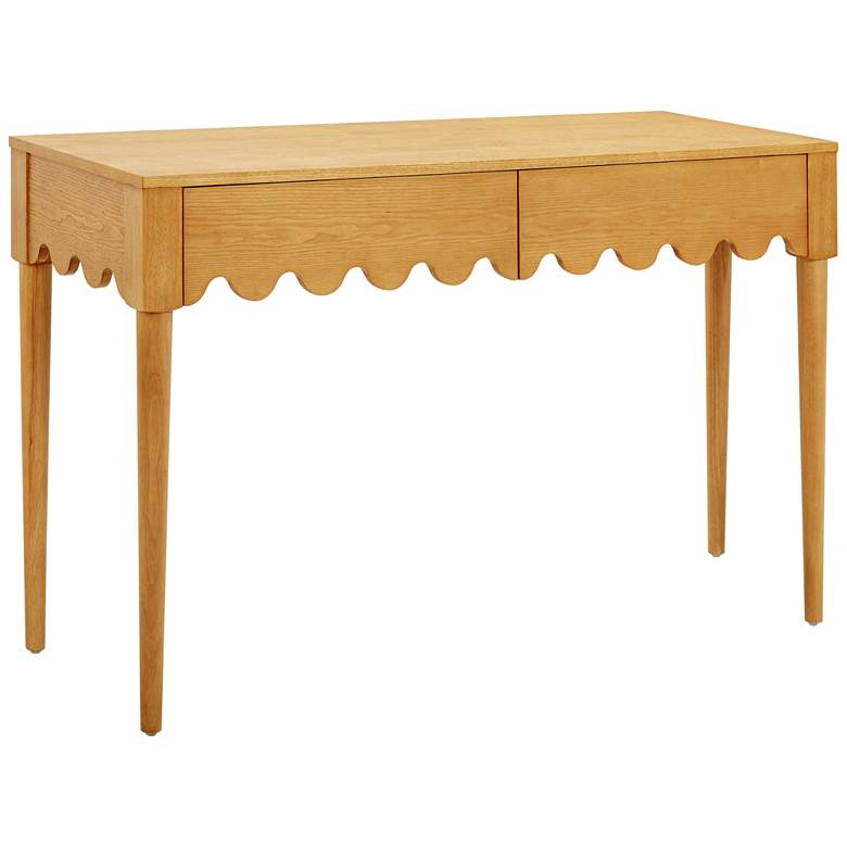 Image 3 TOV Oodle 48" Wide Natural Ash Wood 2-Drawer Modern Desk