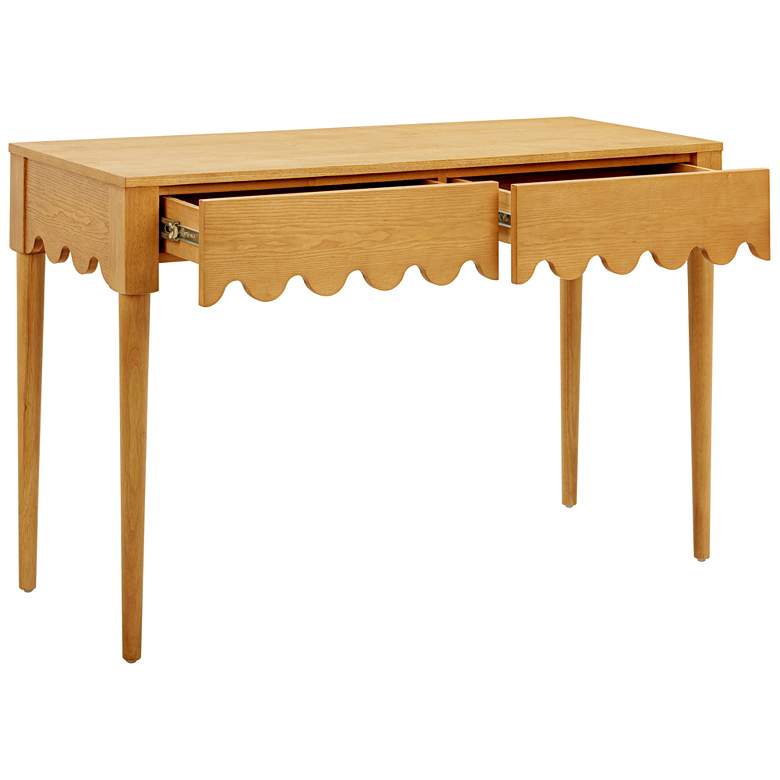 Image 6 TOV Oodle 48" Wide Natural Ash Wood 2-Drawer Modern Desk more views