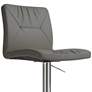 2_TOV Paddy Adjustable Height Dark Gray Vegan Leather Modern Swivel Stool more views