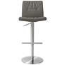 4_TOV Paddy Adjustable Height Dark Gray Vegan Leather Modern Swivel Stool more views
