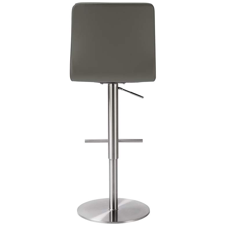 Image 5 TOV Paddy Adjustable Height Dark Gray Vegan Leather Modern Swivel Stool more views