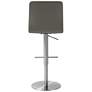 5_TOV Paddy Adjustable Height Dark Gray Vegan Leather Modern Swivel Stool more views