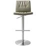 4_TOV Paddy Adjustable Height Modern Light Gray Vegan Leather Swivel Stool more views